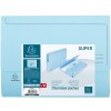 Exacompta Packung mit 10 Aktenmappen mit Verschlußkappe A4 blau