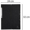 Exacompta Sammelmappe A4+ mE Manila 400g schwarz mit 3 Klappen