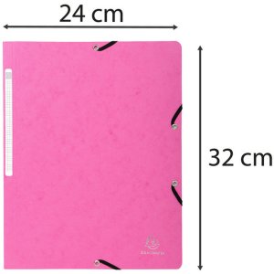 Exacompta Eckspannmappe Manila-Karton 400g Fuchsia DIN A4 mit Gummizug