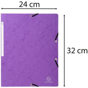 Exacompta 5568E Eckspannmappe Manila-Karton 400g DIN A4 Lila