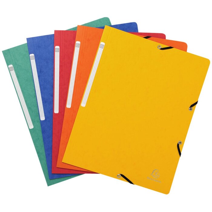 Exacompta Eckspannmappe Manila-Karton 355g Nature Future DIN A4 farbig sortiert