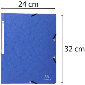Exacompta Eckspannmappe Manila-Karton 355g Nature Future DIN A4 farbig sortiert