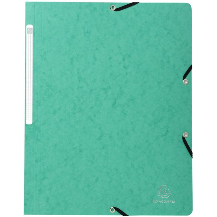 Exacompta 55413E Eckspannmappe Manila-Karton 355g DIN A4 Grün