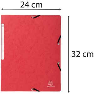 Exacompta 55415E Eckspannmappe Nature Future DIN A4 Rot Manila-Karton 355g