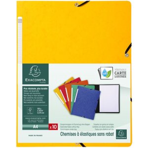 Exacompta Eckspannmappe Manila-Karton 355g Nature Future DIN A4 Gelb
