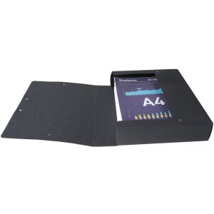 Exacompta Archivbox Exabox 60mm mit Etikett DIN A4 Schwarz