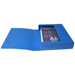 Exacompta Archivbox Exabox 60mm DIN A4 Blau mit Etikett
