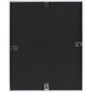 Henzo Rahmen Kunststoff METALLICA 24x30 cm Weiß mit Passepartout 15x20 cm