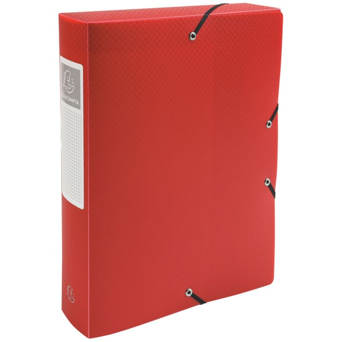 Exacompta Archivbox Exabox 60mm DIN A4 Rot Polypropylen 24x32cm