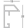 Henzo METALLICA Kunststoffrahmen 30x30 cm Weiß mit Passepartout 18x18 cm