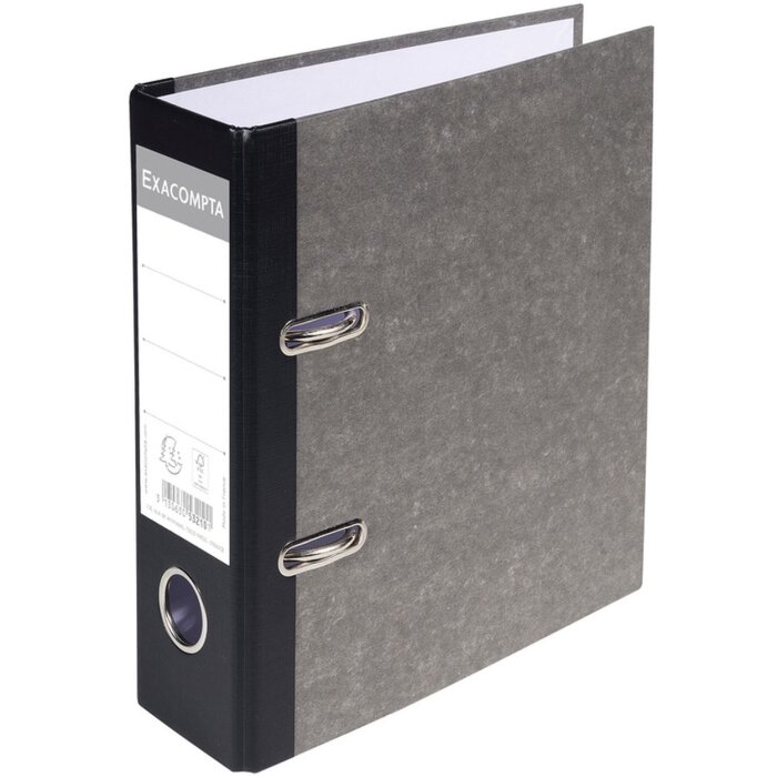 Exacompta Ordner Standard wolkenmarmoriert 2 Ringen 70mm Rücken DIN A5 Grau