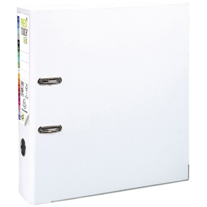 Ordner PREMTOUCH aus PP mit 2 Ringen, Rücken 80mm, DIN A4 Überbreite Weiß