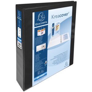 Exacompta Ringbuch Schwarz mit 4 D-Ringen 40mm...