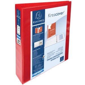 Exacompta Ringbuch festes PP 2,8mm 4 Ringe D-Form 50mm...