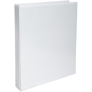 Ringbuch aus festem PP 2,8mm mit 4 Ringen 40mm in D-Form 67mm Rücken, 2 Außen- und 2 Innenhüllen, Krea Cover, DIN A4 Überbreite Weiß