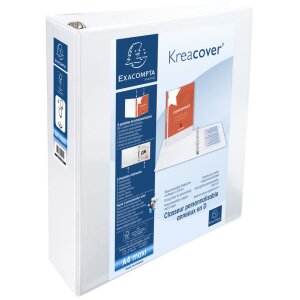 Exacompta Ringbuch Krea Cover D-Form Weiß DIN A4...