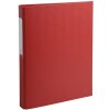 Ringbuch aus festem Karton 1,8mm PP kaschiert 2 Ringe, 25mm rund am hinteren Deckel befestigt, Rücken 30mm, für Format DIN A4 Rot