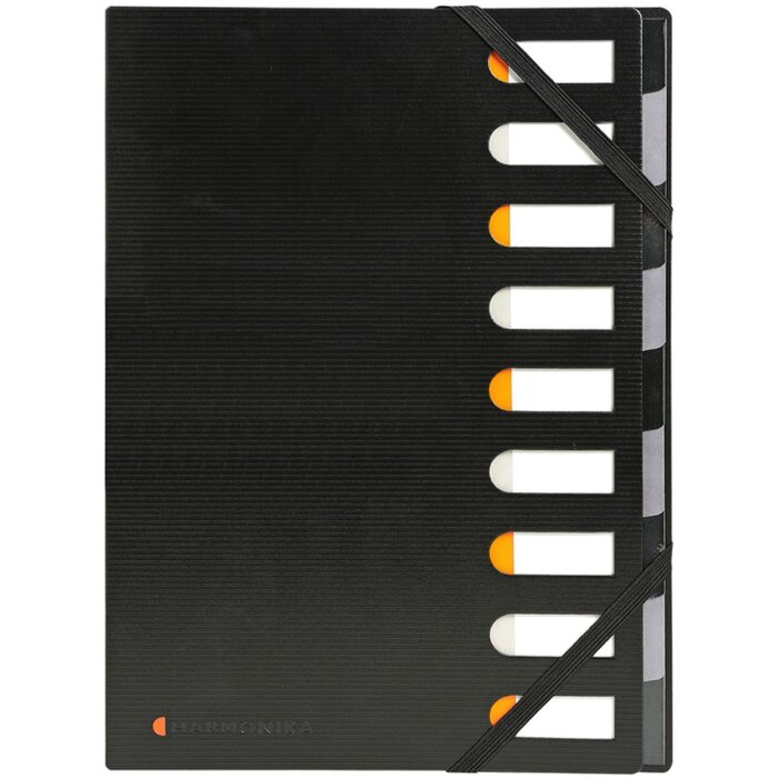 Ordnungsmappe HARMONIKA Exactive 9 Fächer schwarz