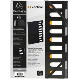 Ordnungsmappe HARMONIKA Exactive 9 Fächer schwarz