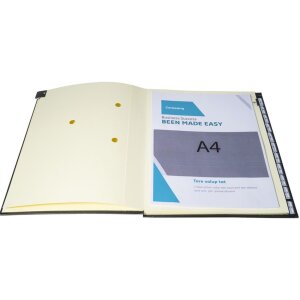 Exacompta Ordnungsmappe 12 Fächer Kunststofftaben 1-12 Ordonator Schwarz DIN A4