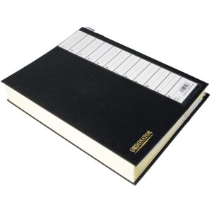 Exacompta Ordnungsmappe 12 Fächer Kunststofftaben 1-12 Ordonator Schwarz DIN A4