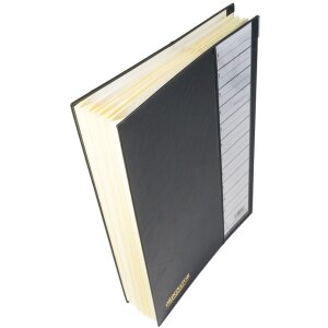 Exacompta Ordnungsmappe 12 Fächer Kunststofftaben 1-12 Ordonator Schwarz DIN A4