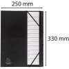 Exacompta Ordnungsmappe 12 Fächer Kunststofftaben 1-12 Ordonator Schwarz DIN A4