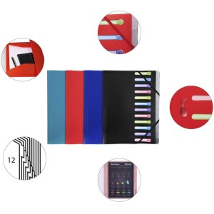 Exacompta Eckspann-Ordnungsmappe mit Gummizug und 3 Klappen A4 Farben sortiert