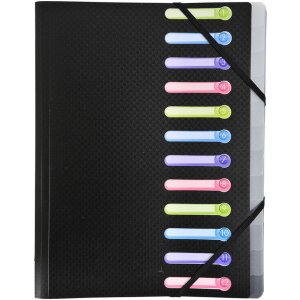 Exacompta Eckspann-Ordnungsmappe mit Gummizug und 3 Klappen A4 Farben sortiert