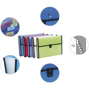 Exacompta Fächermappe Chromaline Format A4 13 Fächer