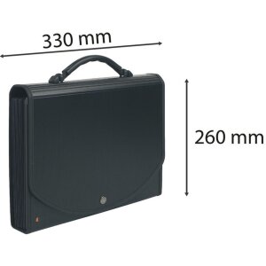 Exacompta Fächermappe Exacase Druckknopf DIN A4 Schwarz