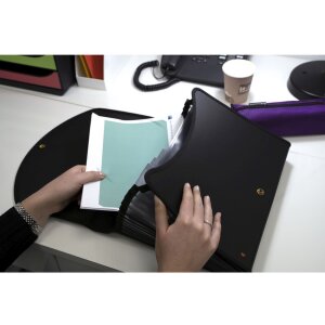 Exacompta Fächermappe Exacase Druckknopf DIN A4 Schwarz