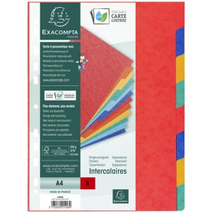 Exacompta 1408E Nature Future Register DIN A4 mit 8 Taben, naturfarben