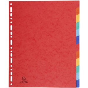 Exacompta 2412E Register A4 XXL Manila farbig 12tlg...