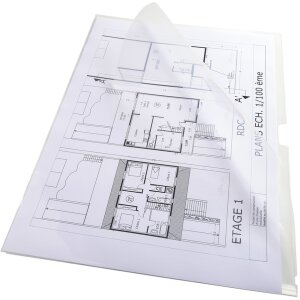 Exacompta Aktensichthüllen DIN A3 Hoch Kristall 200µ 10 Stück