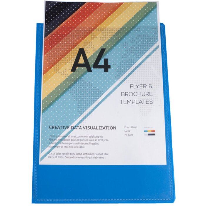 Exacompta Sichtmappe aus PP mit 90 Hüllen Krea Cover DIN A4 farblich sortiert