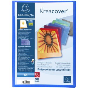 Exacompta Sichtmappe aus PP mit 90 Hüllen Krea Cover...