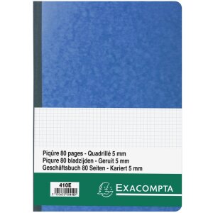 Exacompta Geschäftsbuch A4 80 Seiten kariert 5 mm 110 g/m² farbig sortiert