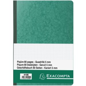 Exacompta Geschäftsbuch A4 80 Seiten kariert 5 mm 110 g/m² farbig sortiert