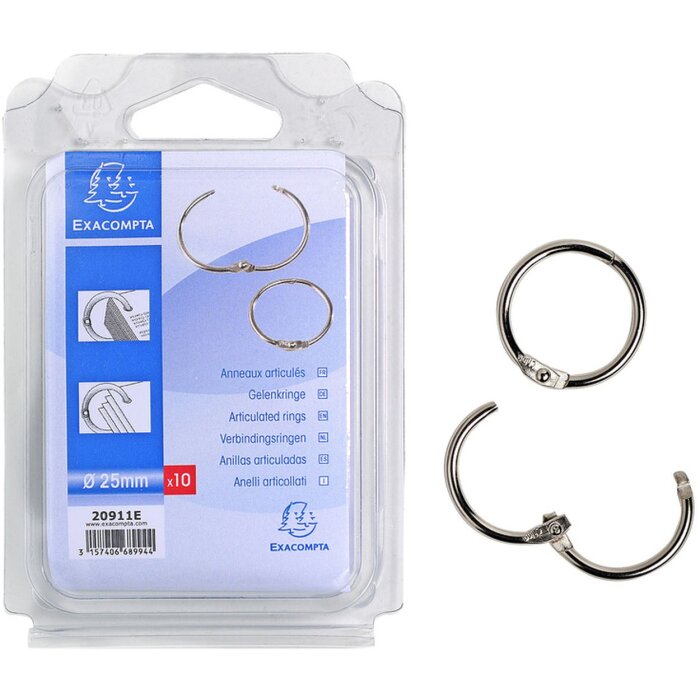 Exacompta Box mit 10 Verbindungsringen für Dokumente 25mm