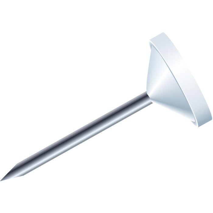 Exacompta Flachkopfnadeln 5 mm 100 Stück weiß