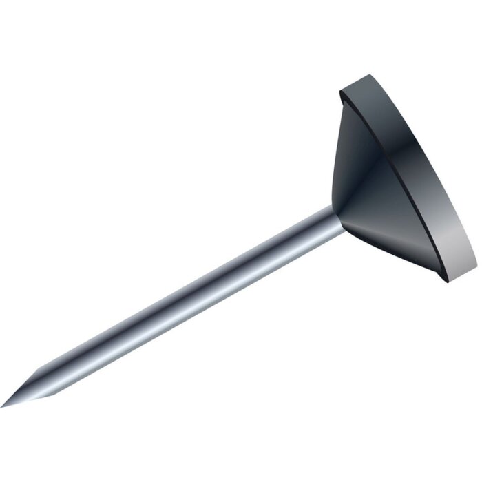 Exacompta Flachkopfnadeln Ø 5 mm 100 Stück schwarz