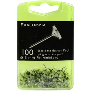 Exacompta Flachkopfnadeln Ø 5 mm 100 Stück...