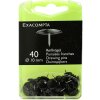 EXACOMPTA 14021E Reißnägel Schwarz Ø10mm 40er Pack