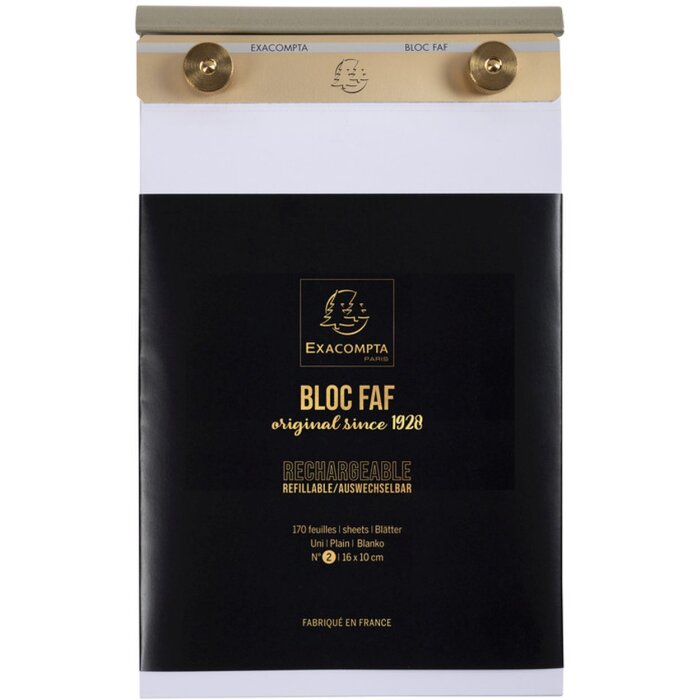 Exacompta 12112E Block FAF mit Einlage blanko 16x10cm 170 Blätter
