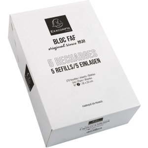 Exacompta Schachtel 5 Einlagen für Block FAF blanko...