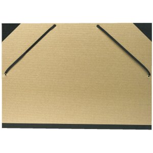 Exacompta Zeichenmappe 32x45 cm Gummizug Kraft natur