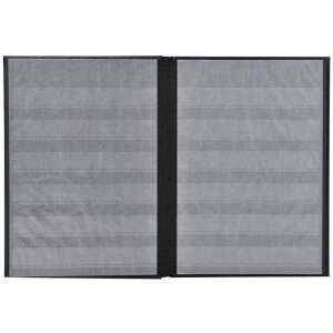 Exacompta Briefmarkenalbum schwarz 32 Seiten Halbleder 16,5x22,5 cm