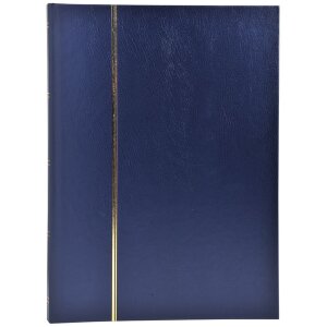 Exacompta Briefmarkenalbum 26154E blau 48 Seiten mit Goldprägung 22,5x30,5 cm