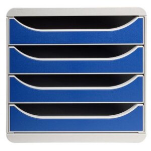 Exacompta Big-Box Classic lichtgrau-blau Schubladenbox 4...